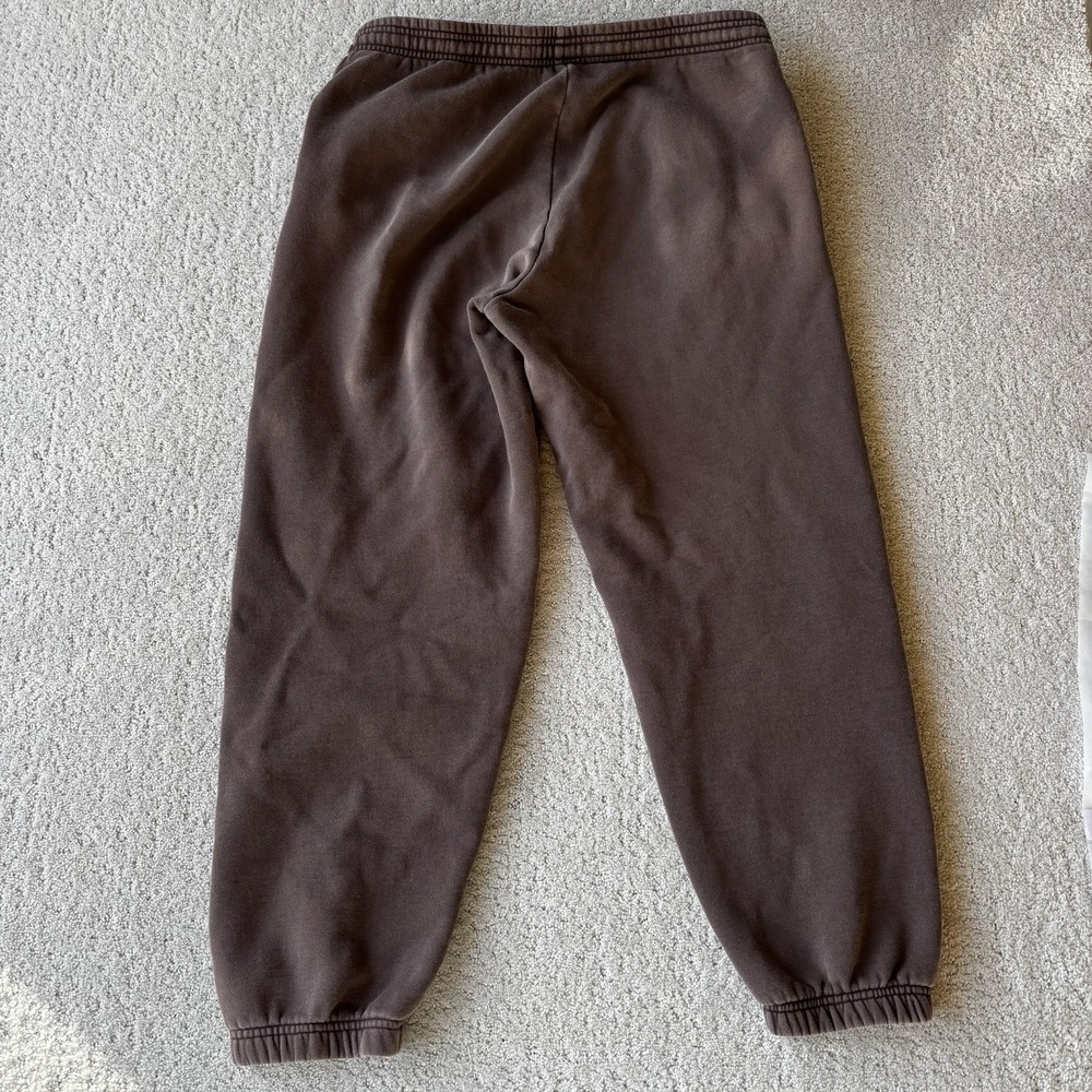 Aritzia TNA Women's Sweatfleece Cozy Fleece Boyfriend Sweatpants Brown Size L - Picture 4 of 11
